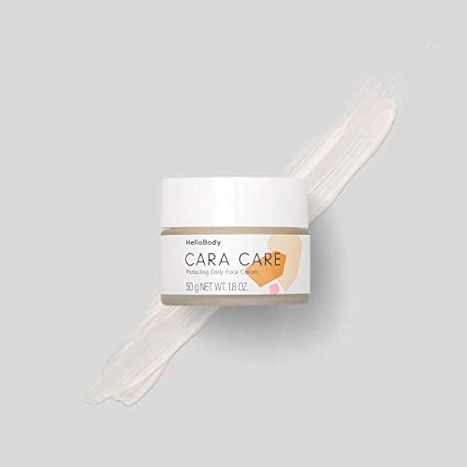 HelloBody CARA CARE PROTECTIVE DAILY FACE CREAM (1.7 FL. OZ.) - INTENSIVE SKIN CARE FOR SENSITIVE SKIN - PROTECTIVE VEGAN FACIAL CREAM - NON-GREASY - Image 1